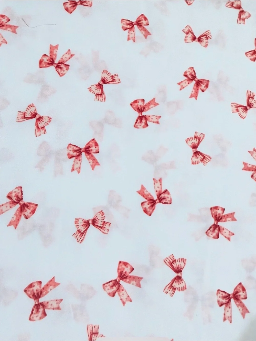 BOUNCY BOW RED Laura Ashley Cotton Percale FULL Sheet Set ~ Whimsical